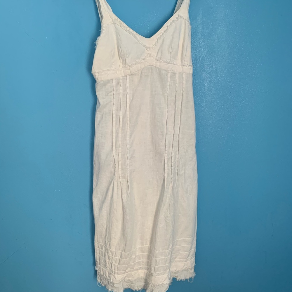XCVI White Lace Up Tie Back Dress